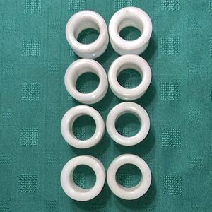 Marble Napkin Rings, Set of 8 white w/gray, size in pics  $30